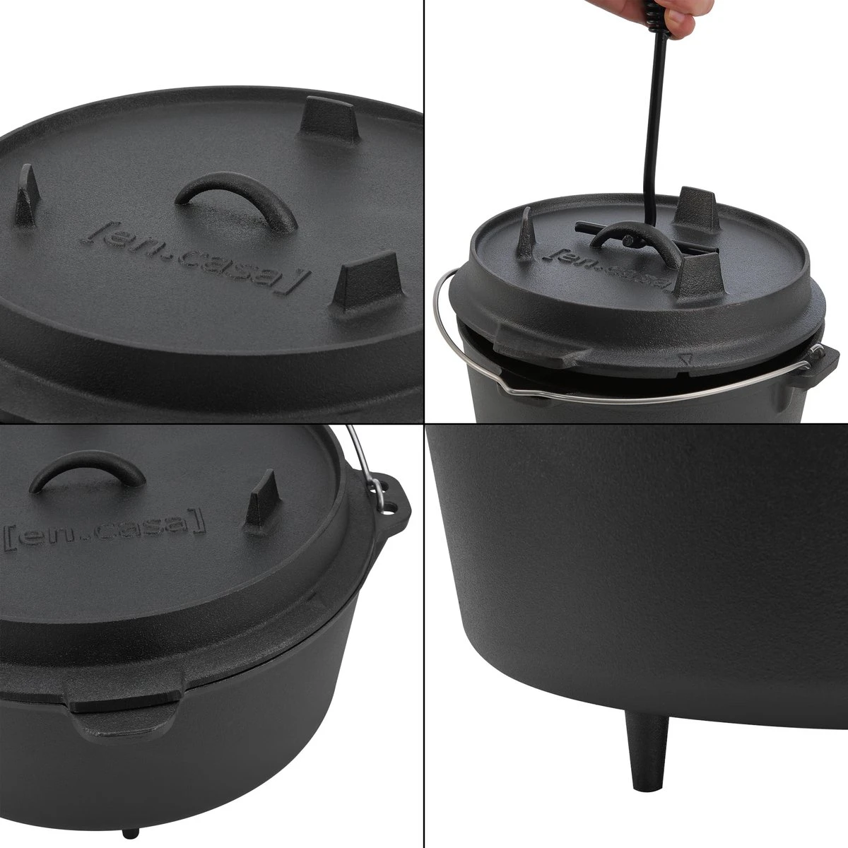 Dutch Oven Enkhuizen Met Deksel Gietijzer Zwart 4,2 L 4 Dutch Oven Enkhuizen Met Deksel Gietijzer Zwart 4,2 L - Afbeelding 2