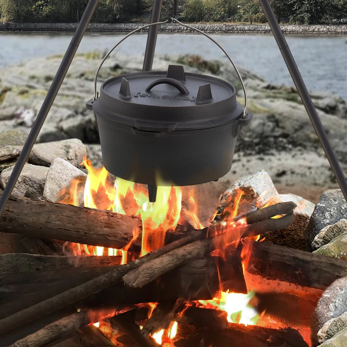 Dutch Oven Enkhuizen Met Deksel Gietijzer Zwart 4,2 L 6 Dutch Oven Enkhuizen Met Deksel Gietijzer Zwart 4,2 L - Afbeelding 4