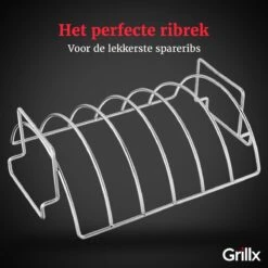GrillX Sparerib Rek BBQ - Rib Rack Houder - Barbecue Spareribs Rek - BBQ Accesoires -Bbq Gereedschap Winkel 1200x1200 525