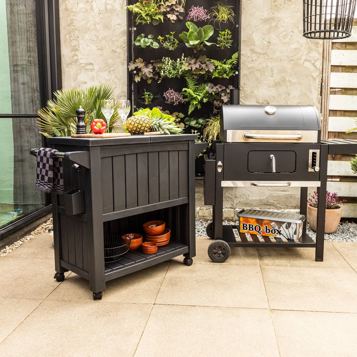 BluMill BBQ Tafel - Inclusief Koelvak 80 Liter - Op Wieltjes - Met Flessenopener - 102 X 46 X 86,5 Cm 12 BluMill BBQ Tafel - Inclusief Koelvak 80 Liter - Op Wieltjes - Met Flessenopener - 102 X 46 X 86,5 Cm - Afbeelding 10