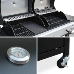 Alice's Garden Houtskool Barbecue - Grilloppervlak (LxB) 41 X 44 Cm - Gas En Houtskool - 3 Branders - Marsac Zwart -Bbq Gereedschap Winkel 1200x1200 567