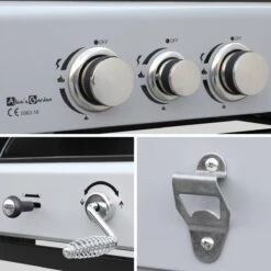 Alice's Garden Houtskool Barbecue - Grilloppervlak (LxB) 41 X 44 Cm - Gas En Houtskool - 3 Branders - Marsac Zwart -Bbq Gereedschap Winkel 1200x1200 568