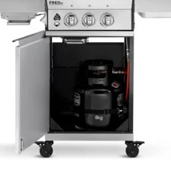 Burnhard Gas BBQ FRED JR. Deluxe - 2 Branders - Incl. Keramische Infraroodbrander & Afdekhoes - Deluxe -Bbq Gereedschap Winkel 1200x1200 572