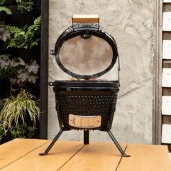 BluMill Kamado BBQ Egg - Kamado 13 Inch - Incl. Vlees Thermometer - Houtskoolbarbecues - Zwart - Ø 27cm -Bbq Gereedschap Winkel 1200x1200 594