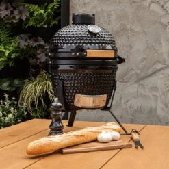 BluMill Kamado BBQ Egg - Kamado 13 Inch - Incl. Vlees Thermometer - Houtskoolbarbecues - Zwart - Ø 27cm -Bbq Gereedschap Winkel 1200x1200 599