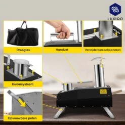 Vevor® Pizza Oven - Professionele Pizza Oven - Buitenkeuken - Pizza Gourmet - Barbecue - RVS - Tot 600°C - Met Draagtas -Bbq Gereedschap Winkel 1200x1200 649