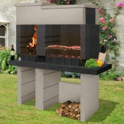 Sarom Fuoco - Betonnen Barbecue - San Pedro - Houtskool En Hout - 160 X 51.5 X 172,2 Cm -Bbq Gereedschap Winkel 1200x1200 669