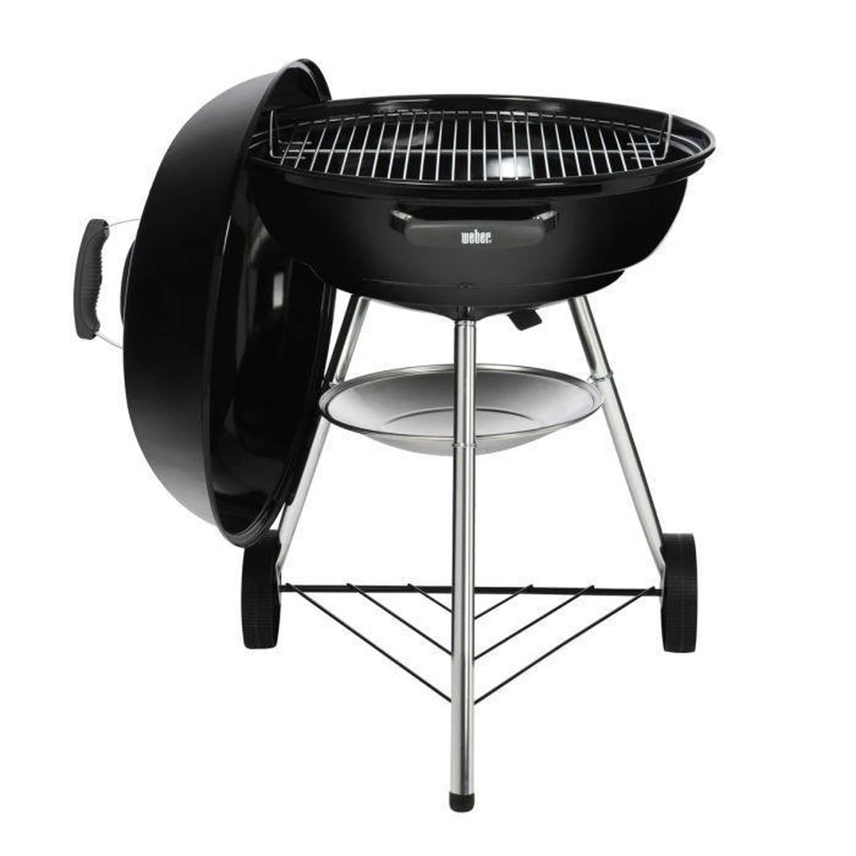 Weber Compact Kettle Houtskoolbarbecue - � 57 Cm - Zwart 4 Weber Compact Kettle Houtskoolbarbecue - � 57 Cm - Zwart - Afbeelding 2