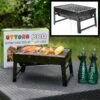 Merkloos Decopatent® Portable Houtskool BBQ - Barbecue - Inklapbaar - Barbecue Houtskool - Tafel Grill - Camping - Strand - Festival - Park -Bbq Gereedschap Winkel 1200x1200 697