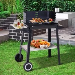 Verrijdbare Barbecue – Houtskool/Briketten - Verstelbare Grillplaat – Houten Tafel – Winscherm – Gewicht 5.9kg 20 Verrijdbare Barbecue – Houtskool/Briketten - Verstelbare Grillplaat – Houten Tafel – Winscherm – Gewicht 5.9kg -Bbq Gereedschap Winkel 1200x1200 712