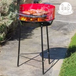 Houtskoolbarbecue Ø33 Cm | Verstelbare Grill BBQ | Halfopen | Zwart / Rood -Bbq Gereedschap Winkel 1200x1200 733
