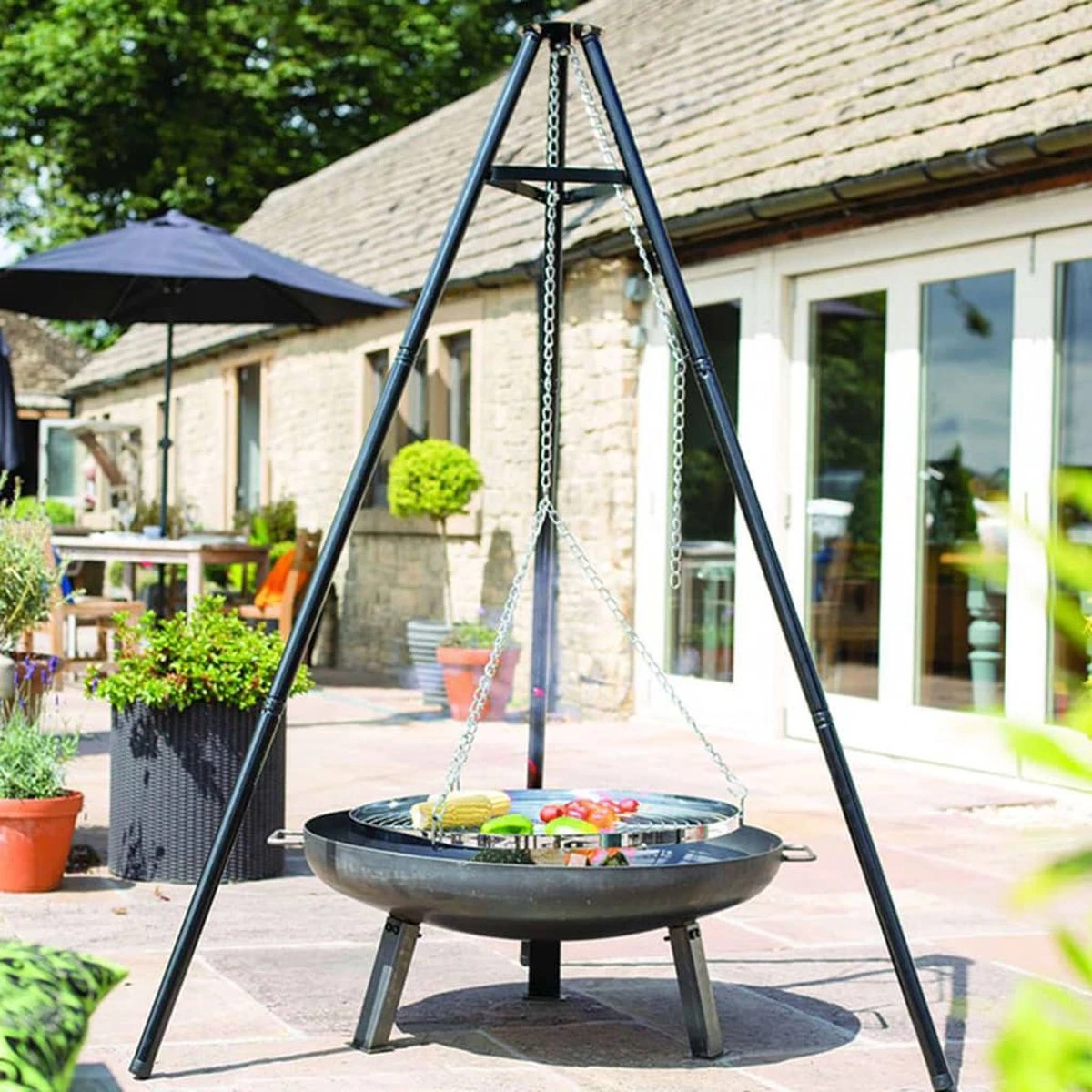 BBGRILL Driepoot Barbecue Zwart 172 Cm BBQ TRIPOD 3 BBGRILL Driepoot Barbecue Zwart 172 Cm BBQ TRIPOD