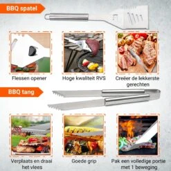 BBQ Accesoires Gereedschapset Koffer Set Tang Borstel Schort Barbecue Dagdeals - Chef Cook BBQ Accessoires Set -Bbq Gereedschap Winkel 1200x1200 783