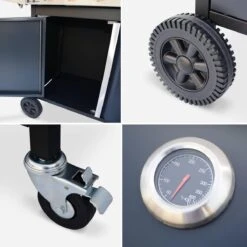 Alice's Garden Gas BBQ Bazin 4 - 5 Branders - Antraciet - Grilloppervlak 64,6x39,3cm -Bbq Gereedschap Winkel 1200x1200 793