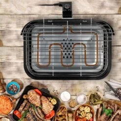 Princess 112252 Hybride Barbecue – Elektrische BBQ - Tafelmodel - 2000W - 44x 29cm - Gebruik Elektrisch Of Met Kolen -Bbq Gereedschap Winkel 1200x1200 805