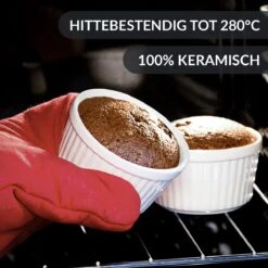 Chefarone Mini Ronde Ovenschalen - Mini Vormpjes Set Van 10 - Bakvormen Keramiek 200 ML - Crème Brulée Schaaltje - Wit -Bbq Gereedschap Winkel 1200x1200 848