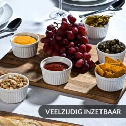 Chefarone Mini Ronde Ovenschalen - Mini Vormpjes Set Van 10 - Bakvormen Keramiek 200 ML - Crème Brulée Schaaltje - Wit -Bbq Gereedschap Winkel 1200x1200 852