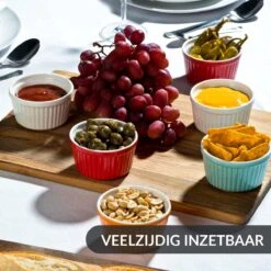 Chefarone Mini Ronde Ovenschalen - Mini Vormpjes Set Van 10 - Bakvormen Keramiek 200 ML - Crème Brulée Schaaltje - Multicolor -Bbq Gereedschap Winkel 1200x1200 893
