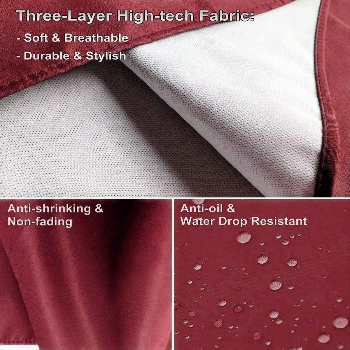 Viedouce 2 Pack Schort - Keukenschort - BBQ BIB Apron - Waterbestendig - Incl. Voorzak - Verstelbaar - Rood - (78 X 75 Cm) 6 Viedouce 2 Pack Schort - Keukenschort - BBQ BIB Apron - Waterbestendig - Incl. Voorzak - Verstelbaar - Rood - (78 X 75 Cm) - Afbeelding 4