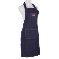 Merkloos Denim Schort - Dames - Heren - Spijkerstof - Keuken Schort - Koken - Koks Schort - Hobby - BBQ - Hip - CADEAU TIP! -Bbq Gereedschap Winkel 1200x1200 910