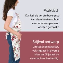 Pedra Keukenschort 60x80 Cm Rode Rozen Kookschort Met Zakken Keukenschort Dames Schort Voor Vrouwen -Bbq Gereedschap Winkel 1200x1200 913