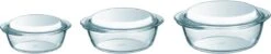 Pyrex Optimum Ovenschalenset 1,4 L - 2,1 L - 3 L - 21 X 18 X 8 Cm - 24 X 20 X 10 Cm - 27 X 23 X 11 Cm -Bbq Gereedschap Winkel 1200x241