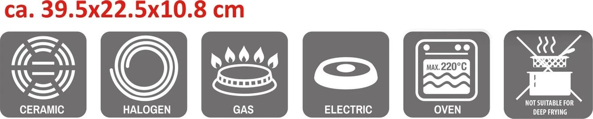 Alpina - Braadslede - Braadpan - Met Glazen Deksel - Aromaknop - 5,5 Liter - Zwart 17 Alpina - Braadslede - Braadpan - Met Glazen Deksel - Aromaknop - 5,5 Liter - Zwart - Afbeelding 15