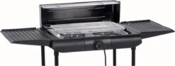 Excellent Electrics Elektrische Barbecue - Grilloppervlak (LxB) 36x24 Cm - 2000W - Zwart -Bbq Gereedschap Winkel 1200x453 1
