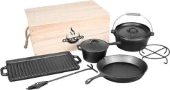 EL Fuego Dutch Oven Set Gietijzer 7-delig -Bbq Gereedschap Winkel 1200x637