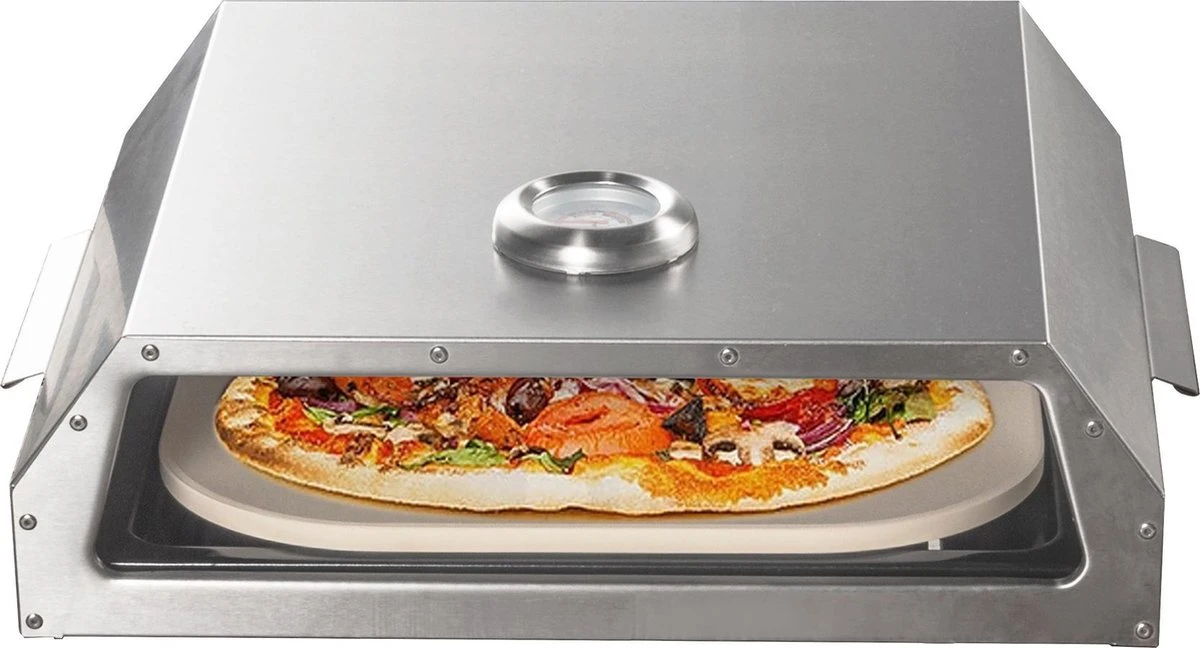 Bighorn Pizzaoven Met Pizzasteen Voor Barbecue - Grilloven - Draagbare - Edelstaal 6 Bighorn Pizzaoven Met Pizzasteen Voor Barbecue - Grilloven - Draagbare - Edelstaal - Afbeelding 4