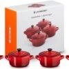 Le Creuset Aardewerken Mini Pannetjes Set Van 4 Stuks Kersenrood -Bbq Gereedschap Winkel 1200x687