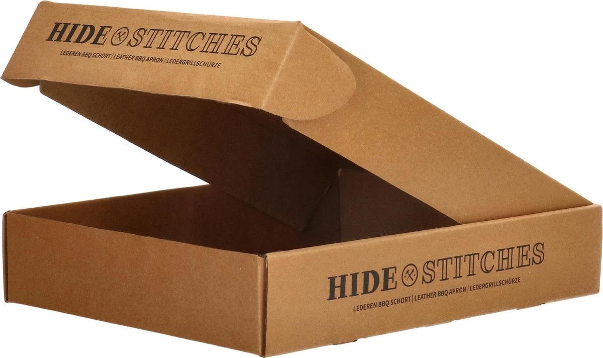 Old West BBQ Schort Barbecue Schort Leer - Bruin 7 Old West BBQ Schort Barbecue Schort Leer - Bruin - Afbeelding 5