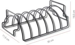 PROKING Sparerib Barbecue Rek – BBQ Accessoires – Inclusief Sparerib Recept – Anti-aanbak Lag – 35 X 19.5 X 11.5 CM -Bbq Gereedschap Winkel 1200x725