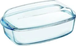 Pyrex - Essentials Schaal Rechthoek Met Deksel 6,5 Liter - Transparant