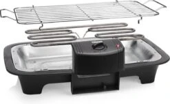 Tristar BQ-2813 Electrische Tafelbarbecue - Grilloppervlak (LxB) 38x22 Cm - 2000W - Zwart -Bbq Gereedschap Winkel 1200x739 1