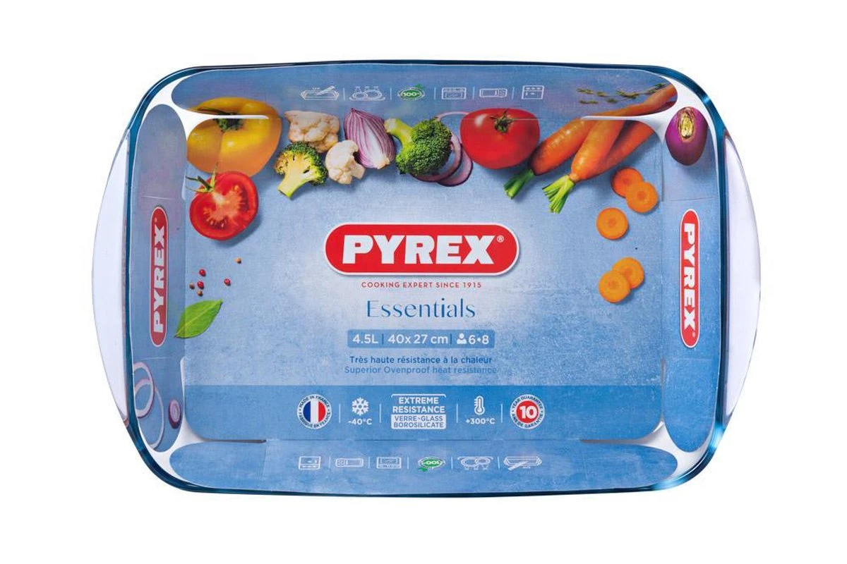 Pyrex - Essentials Lasagne Schaal 4,5 Liter - Transparant 7 Pyrex - Essentials Lasagne Schaal 4,5 Liter - Transparant - Afbeelding 5