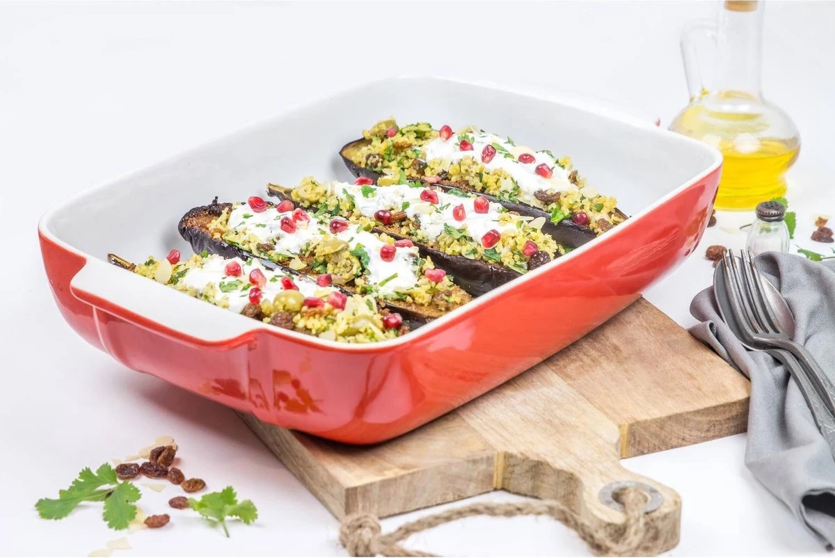 Pyrex Signature Ovenschaal Rechthoek - Keramiek - 30x22 Cm - Rood 4 Pyrex Signature Ovenschaal Rechthoek - Keramiek - 30x22 Cm - Rood - Afbeelding 2