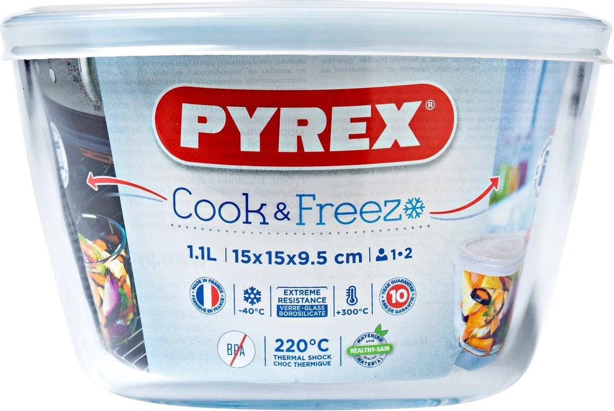 Pyrex - Cook & Freeze Schaal Rond 12 X 6cm - Transparant 12 Pyrex - Cook & Freeze Schaal Rond 12 X 6cm - Transparant - Afbeelding 10