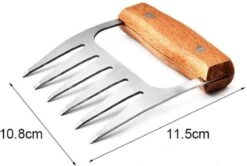 GrillX Luxe Vleesklauwen - Houten Handvat - RVS Meat Claws - Vleesshredder - Pulled Pork, Chicken - BBQ Accesoires -Bbq Gereedschap Winkel 1200x806