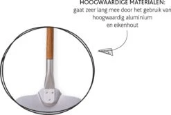 Boska Pizzaschep Barbecue - Kort Handvat - Stabiel - Aluminium - Eikenhout - BBQ Accessoires -Bbq Gereedschap Winkel 1200x811