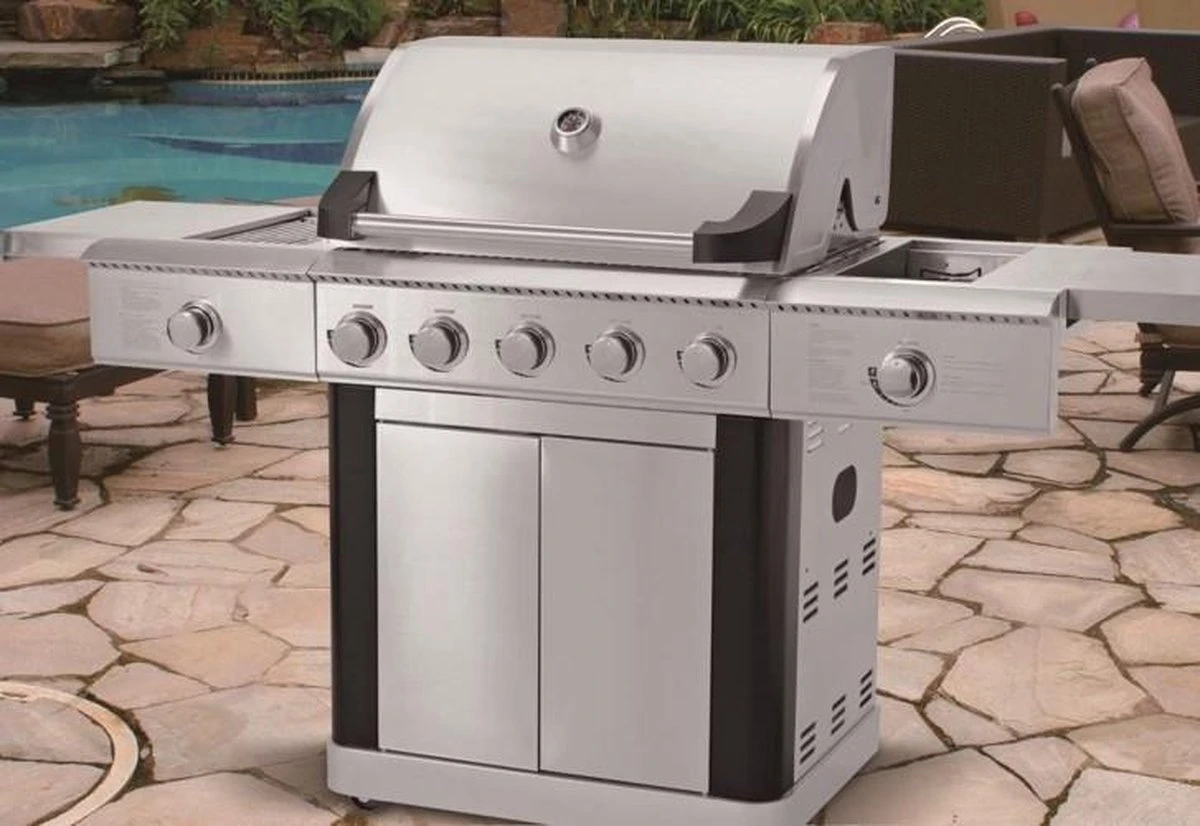 Gasbarbecue En Grill - 5 + 1 Branders + 1 Infrarood Zijbrander - Buitenkeuken - Edelstaal BBQ 12 Gasbarbecue En Grill - 5 + 1 Branders + 1 Infrarood Zijbrander - Buitenkeuken - Edelstaal BBQ - Afbeelding 10