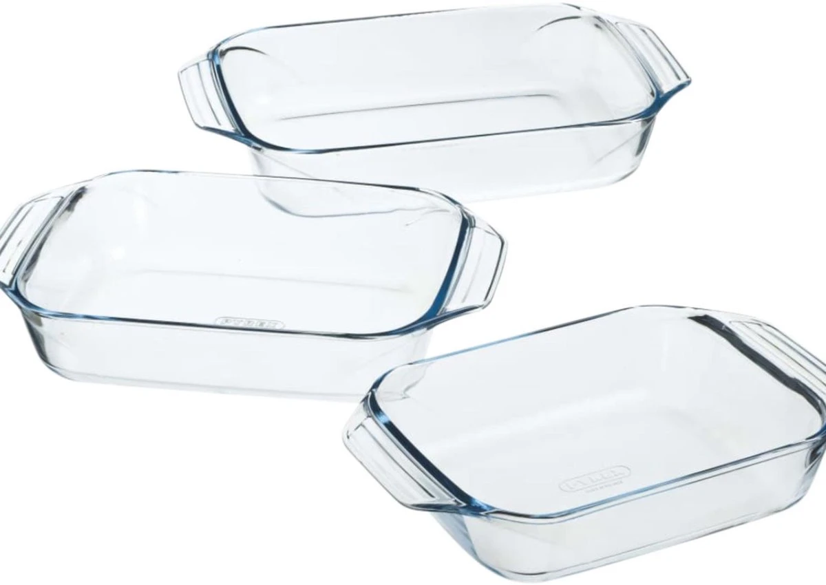 Pyrex Optimum Ovenschalenset 2,1 L - 2,9 L - 3,8 L - 31 X 20 X 6 Cm - 35 X 32 X 6 Cm - 39 X 28 X 7 Cm 10 Pyrex Optimum Ovenschalenset 2,1 L - 2,9 L - 3,8 L - 31 X 20 X 6 Cm - 35 X 32 X 6 Cm - 39 X 28 X 7 Cm - Afbeelding 8