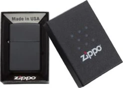 Zippo Regular Black Matte Finish Benzine Aansteker -Bbq Gereedschap Winkel 1200x861