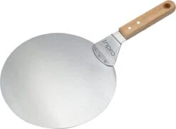 Inpro Pizzaschep RVS - Rond - Voor BBQ En Oven - Pizzaspatel - Taartschep - Houten Handvat - BBQ Gereedschap - Keukengerei - 30 Cm Diameter - Spatel -Bbq Gereedschap Winkel 1200x880
