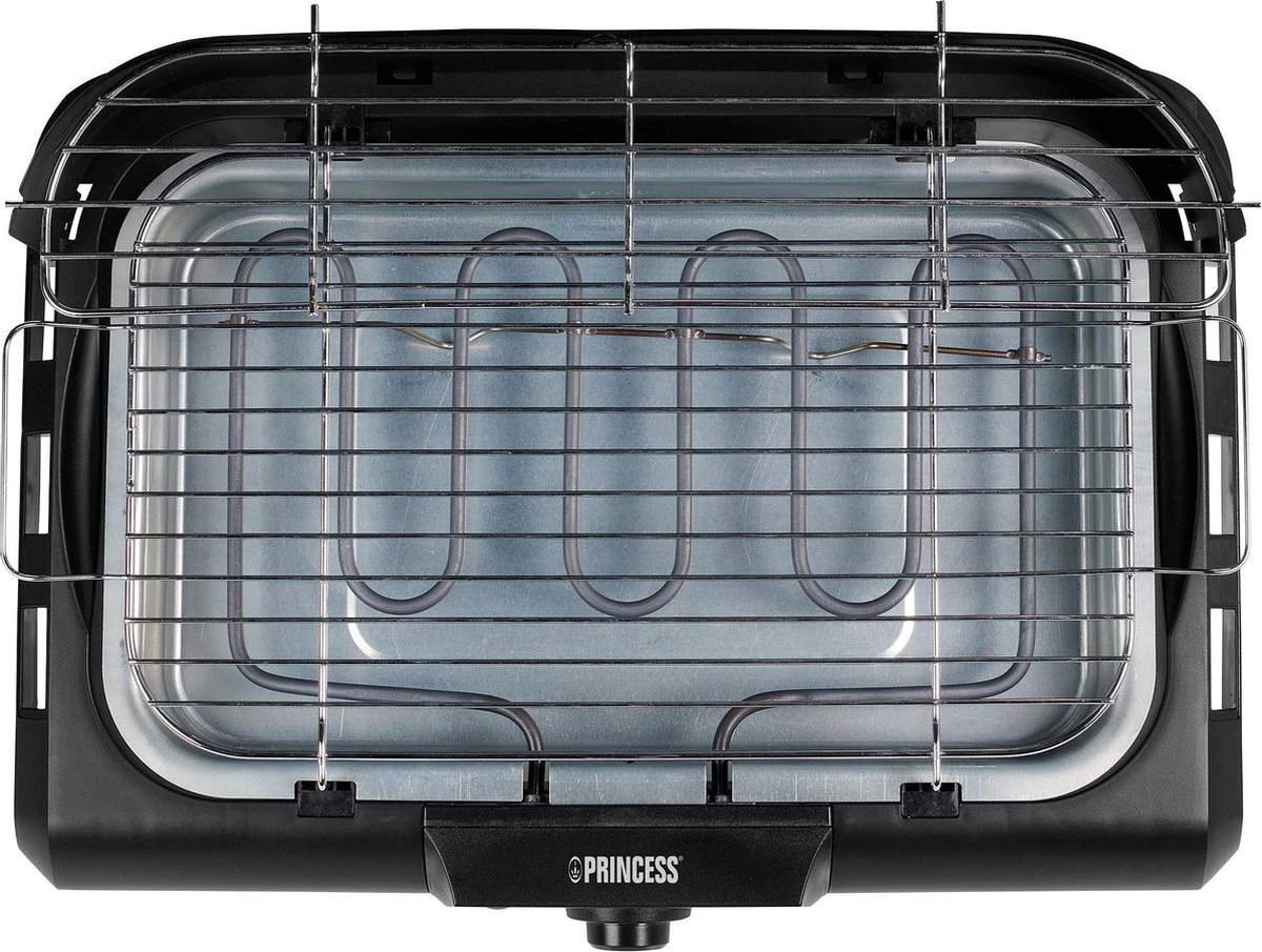 Princess 112250 Elektrische BBQ Met Zijplanken - BBQ - 40x25cm - Met En Zonder Statief Te Gebruiken - Met Zijplankjes - Ook Te Gebruiken Als Tafelgrill - 2200W 4 Princess 112250 Elektrische BBQ Met Zijplanken - BBQ - 40x25cm - Met En Zonder Statief Te Gebruiken - Met Zijplankjes - Ook Te Gebruiken Als Tafelgrill - 2200W - Afbeelding 2