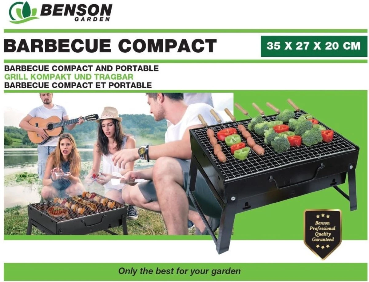 Benson Barbecue Compact - Met Handvat - 35 X 27 X 20 Cm 6 Benson Barbecue Compact - Met Handvat - 35 X 27 X 20 Cm - Afbeelding 4