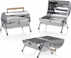 BBQ Collection Houtskoolbarbecue - Cilinder - Chroom 24 BBQ Collection Houtskoolbarbecue - Cilinder - Chroom -Bbq Gereedschap Winkel 1200x972