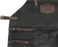 Old West BBQ Schort Barbecue Schort Leer - Zwart -Bbq Gereedschap Winkel 1200x985 2