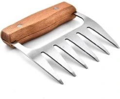 GrillX Luxe Vleesklauwen - Houten Handvat - RVS Meat Claws - Vleesshredder - Pulled Pork, Chicken - BBQ Accesoires -Bbq Gereedschap Winkel 1200x992