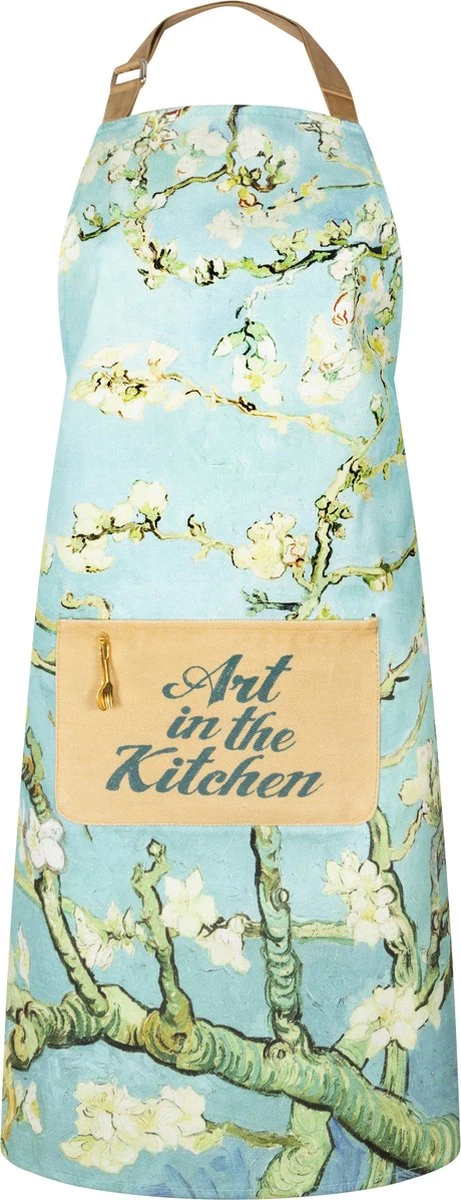 Memoriez Keukenschort Van Gogh Bloesem 100% Katoen 3 Memoriez Keukenschort Van Gogh Bloesem 100% Katoen